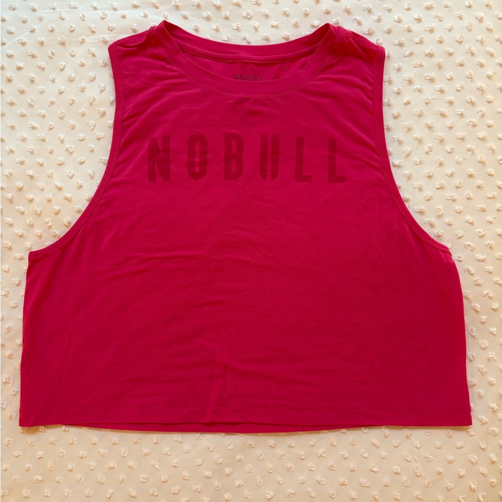 NOBULL Women's Vibrant Pink Crop Tank